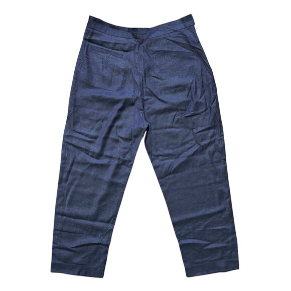 RACHEL COMEY Wool Blend High Rise Cropped Trouser Pants in Dark Gray SZ 4 - Picture 5 of 12